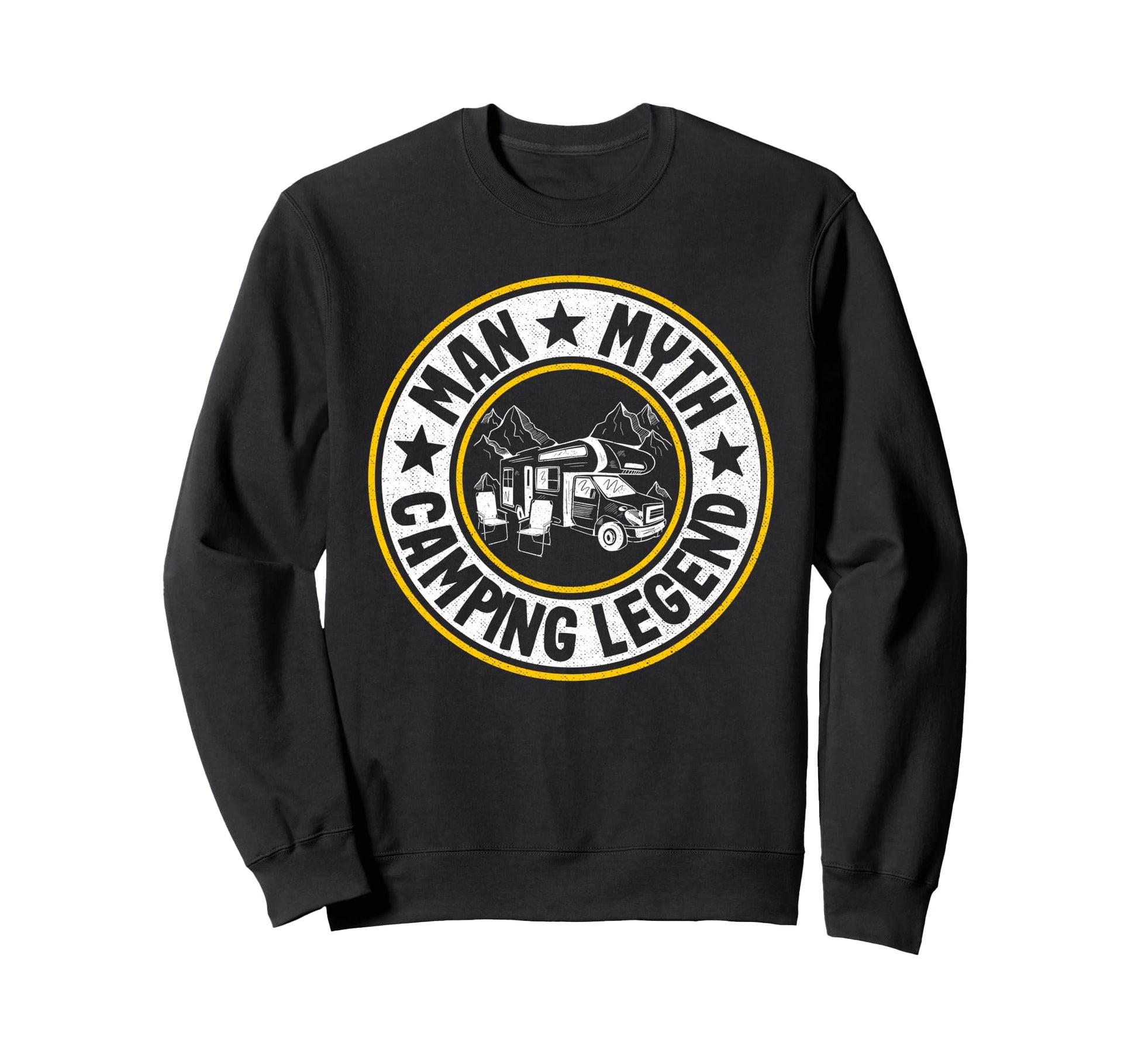 Myth Camping Legend Rv Camper Dad Sweatshirt - Custom Art Print Unisex - T-Shirt, Sweatshirt, Hoodie