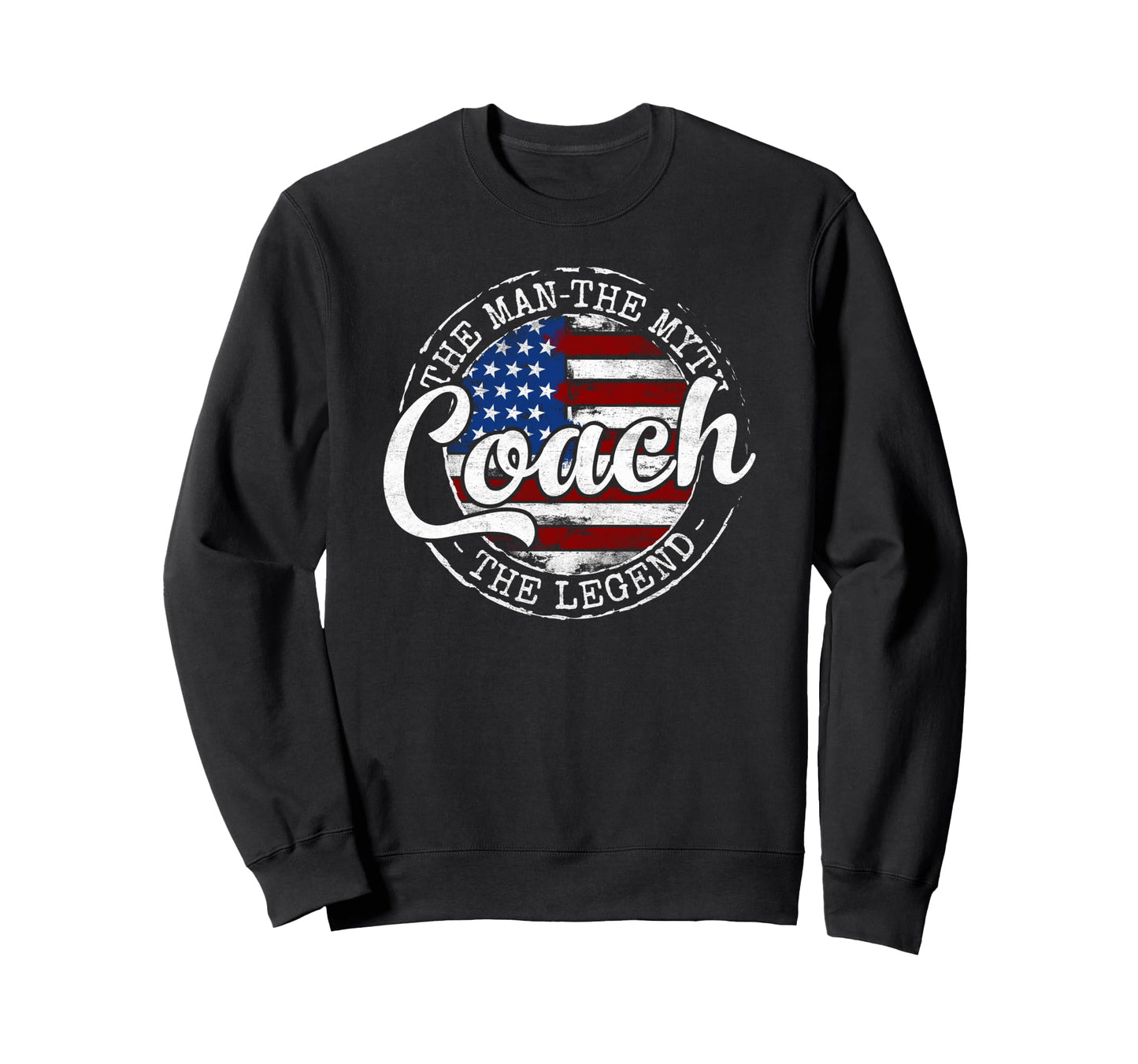 Coach Myth Legend Usa Flag Stamp Sweatshirt - Graphic Print for Adults - T-Shirt, Sweatshirt, Hoodie
