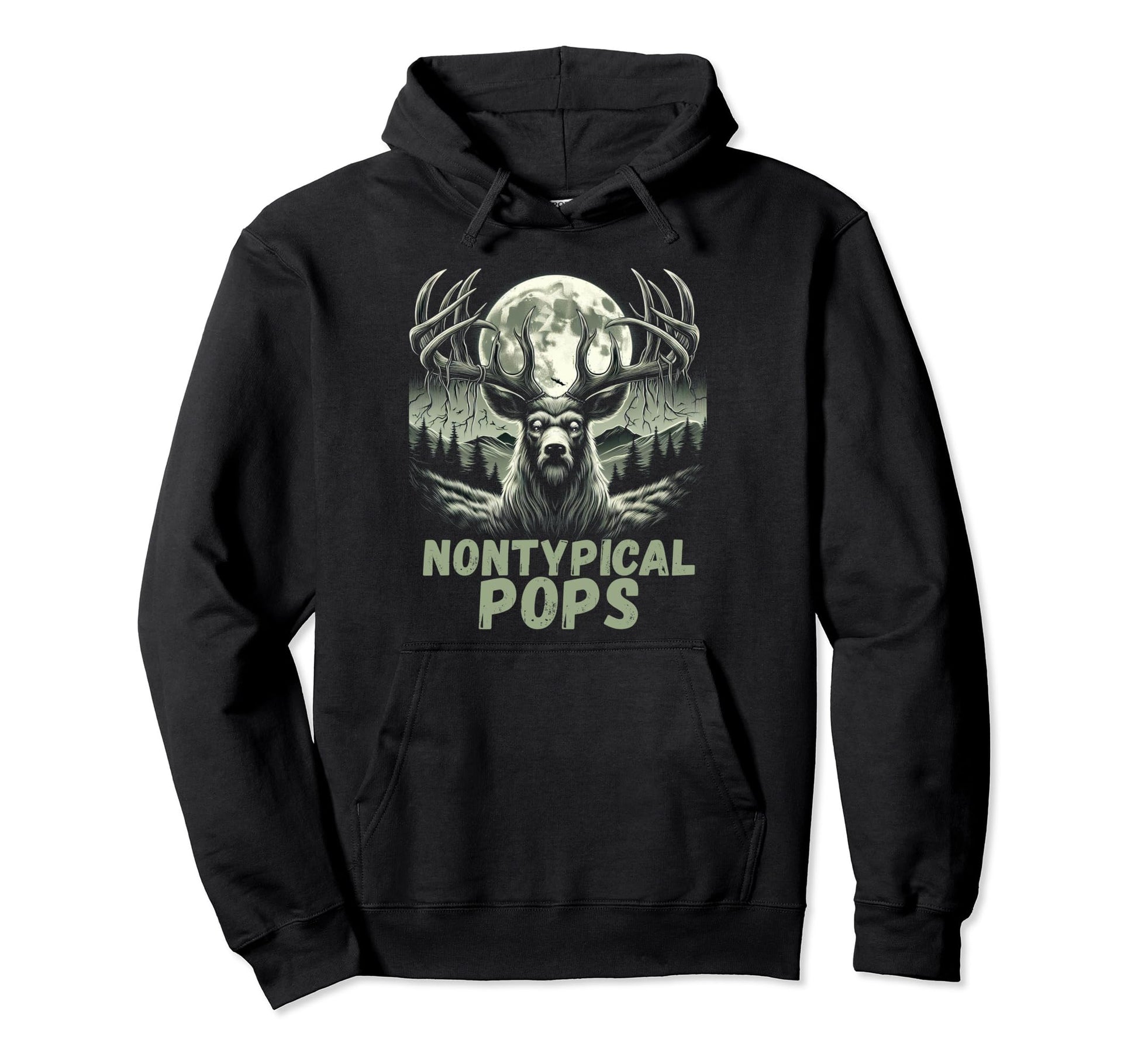 Fathers Day Mens Mule Deer Hunting Hoodie - Graphic Print Men Women - T-Shirt, Sweatshirt, Hoodie