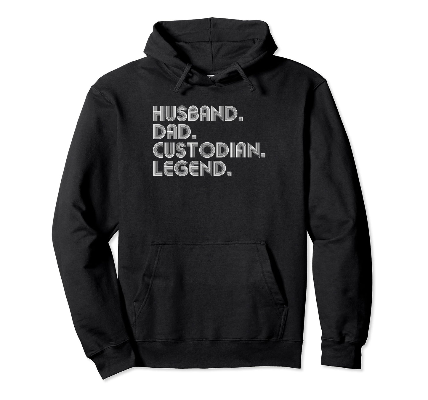 Husband Dad Custodian Funny Janitor Guard Hoodie - Minimalist Print Unisex - T-Shirt, Sweatshirt, Hoodie