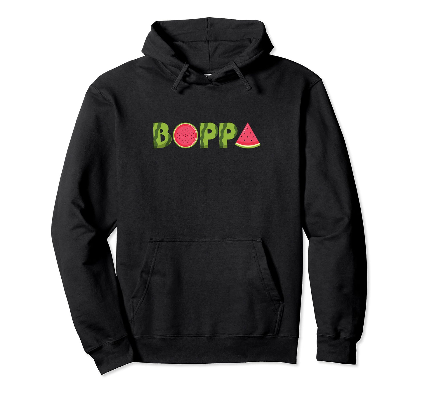 Boppa Watermelon Funny Summer Fruit Hoodie - Fun Novelty Design for Adults - T-Shirt, Sweatshirt, Hoodie