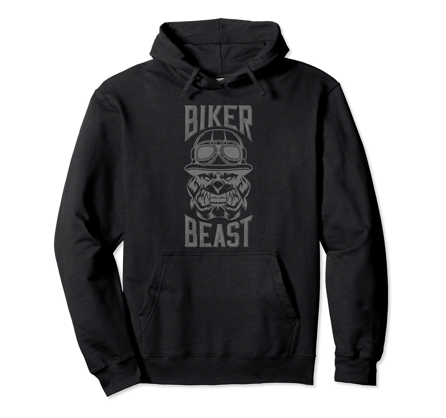 Biker Beast Dog Rider Motorcycle Dad Gift Hoodie - Custom Art Print Unisex - T-Shirt, Sweatshirt, Hoodie