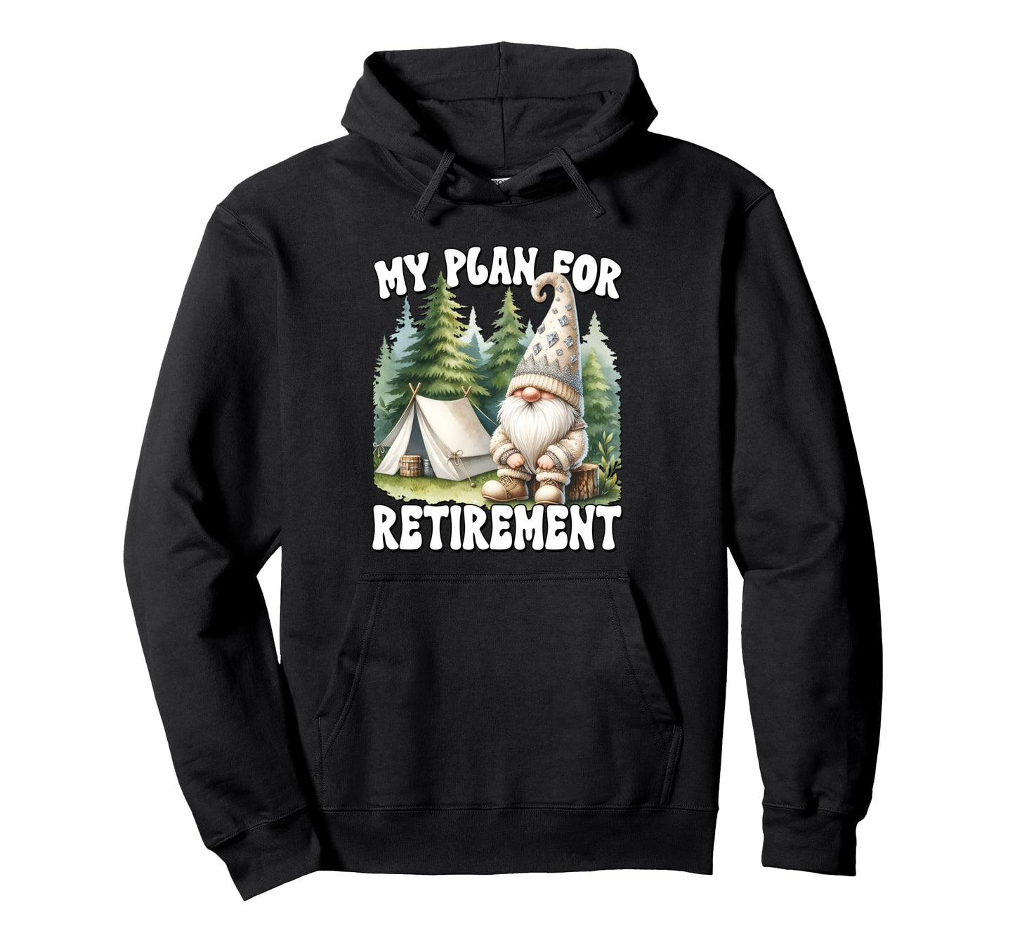 Retired Dad Gnome Funny Retirement Hoodie - Minimalist Print Men Women - T-Shirt, Sweatshirt, Hoodie