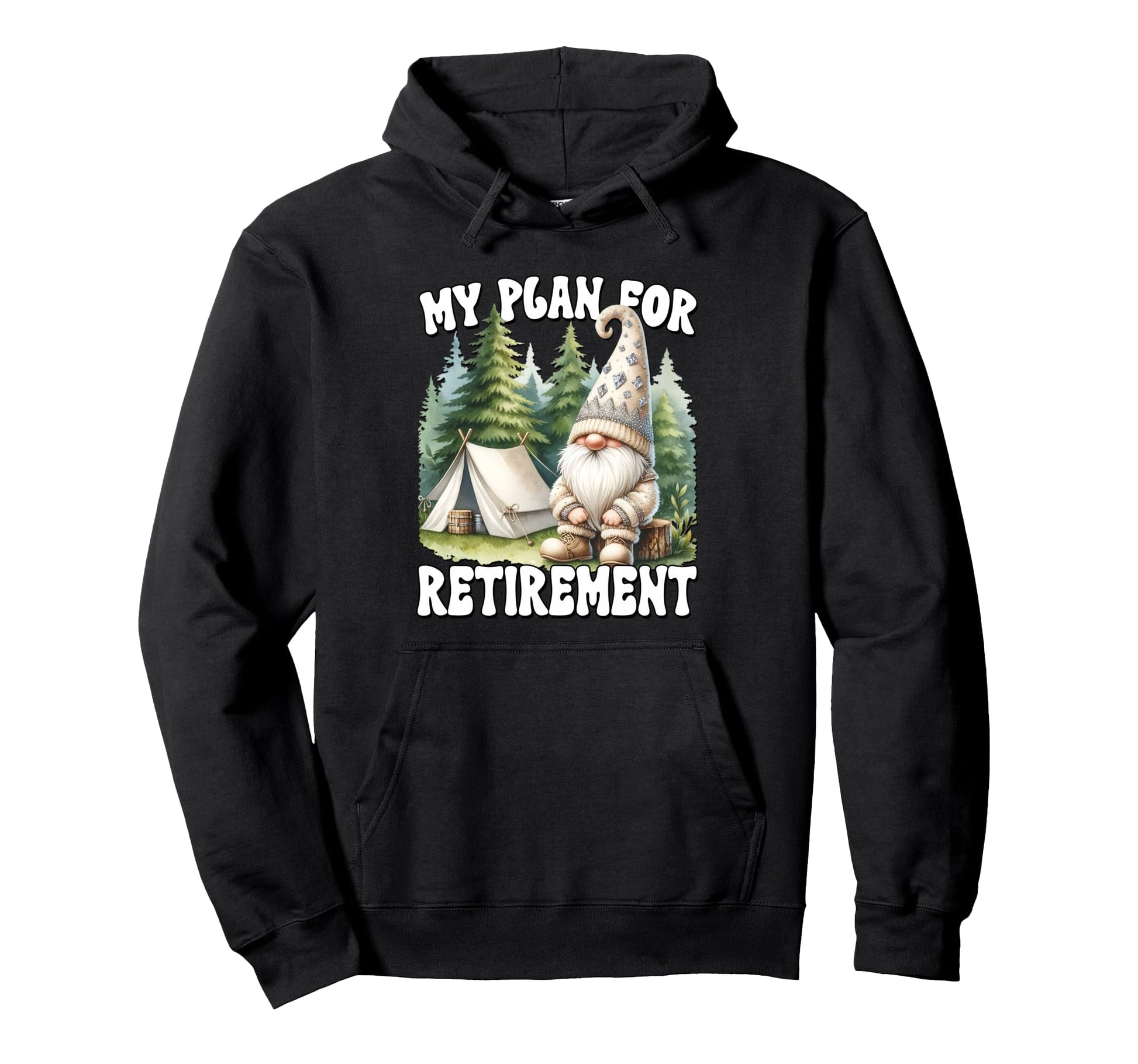 Retired Dad Gnome Funny Retirement Hoodie - Minimalist Print Men Women - T-Shirt, Sweatshirt, Hoodie