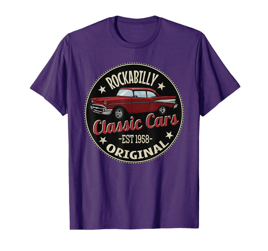 Car 50S Rockabilly American Cars T-Shirt - Novelty Apparel for Adults - T-Shirt, Sweatshirt, Hoodie