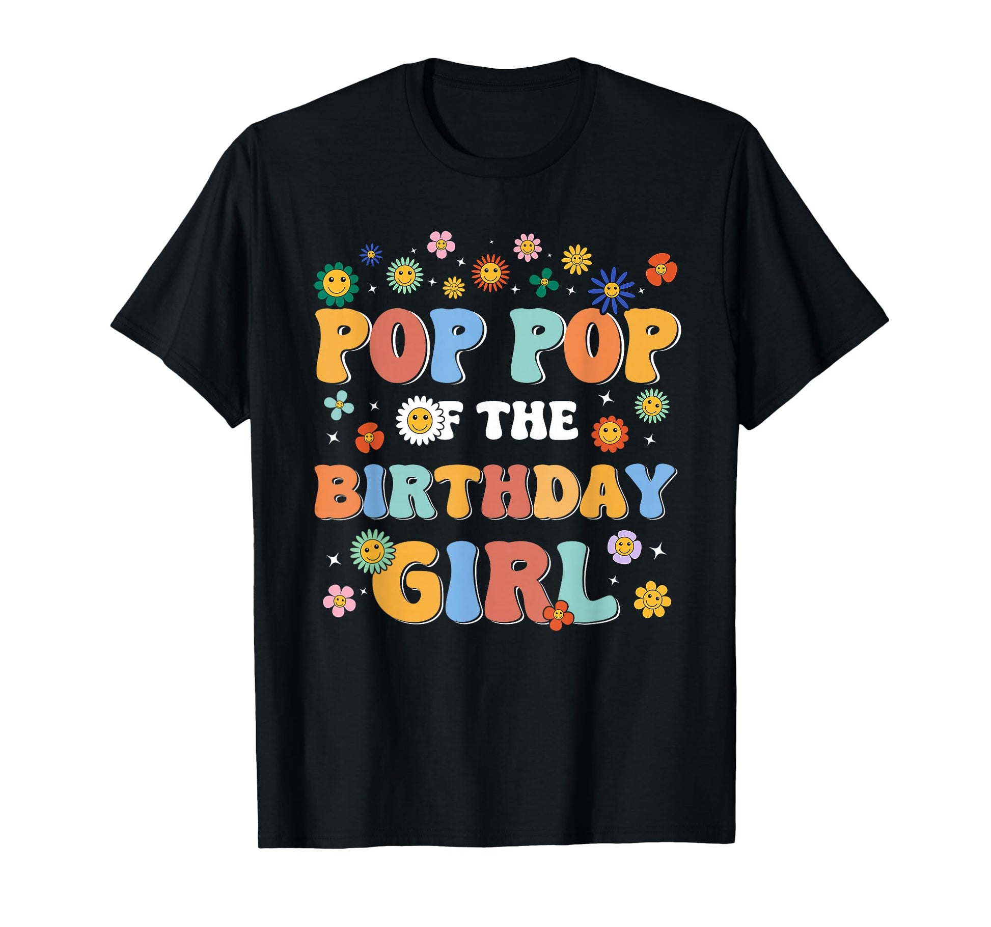 Pop Pop Birthday Family Groovy Birthday T-Shirt - Custom Art Print Unisex - T-Shirt, Sweatshirt, Hoodie