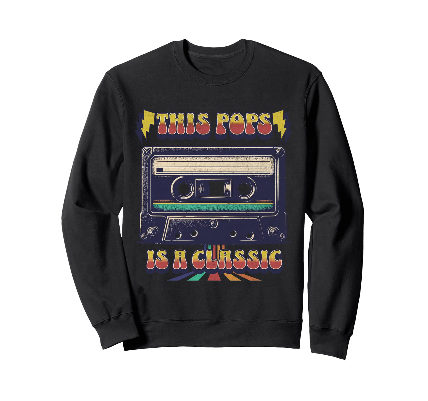 This Pops Is Cassette Tape Music Mixtape Sweatshirt - Unique Graphic Unisex - T-Shirt, Sweatshirt, Hoodie