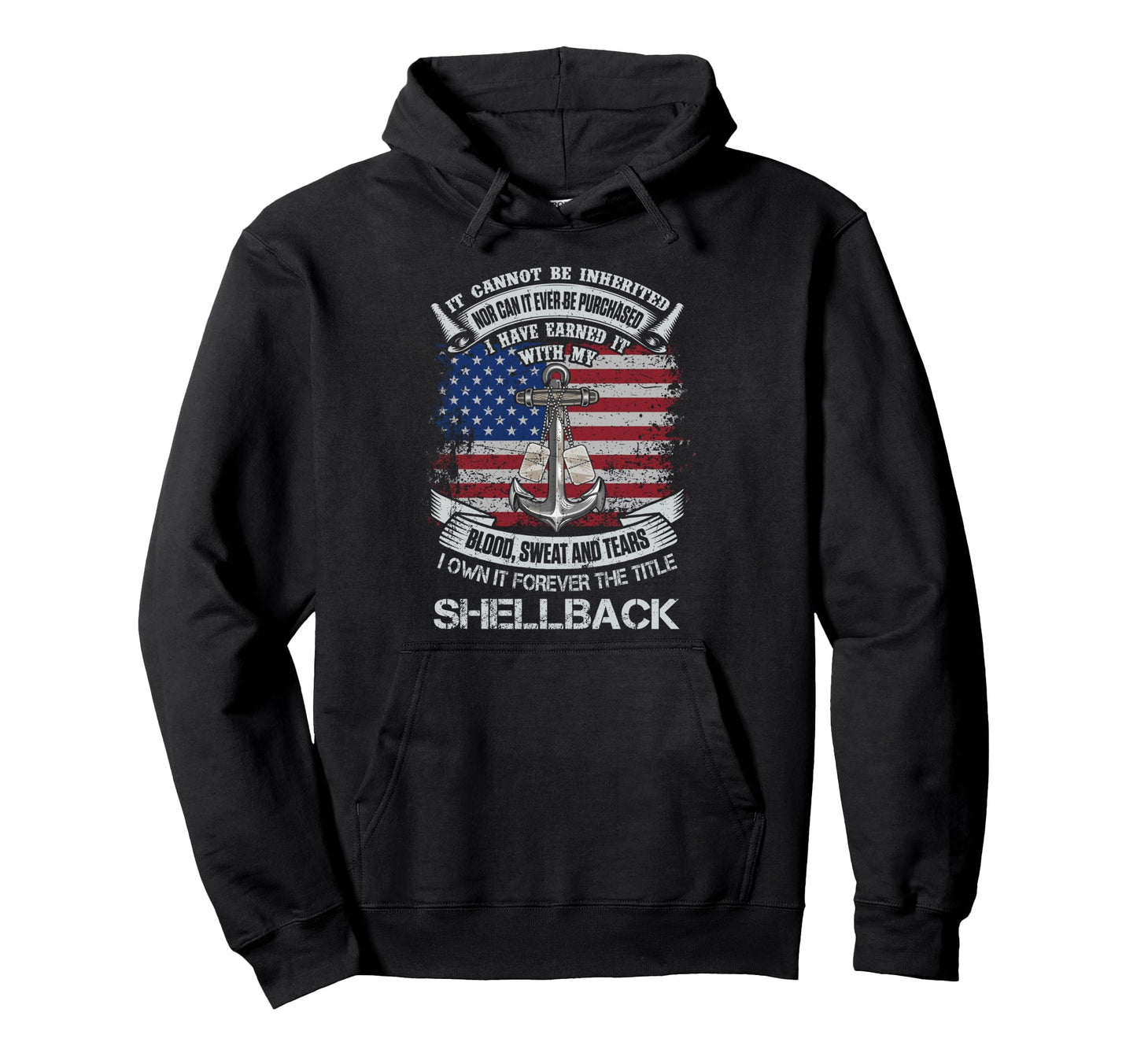 Own Forever Title Shellback Sailor Flag Hoodie - Fun Novelty Design Unisex - T-Shirt, Sweatshirt, Hoodie