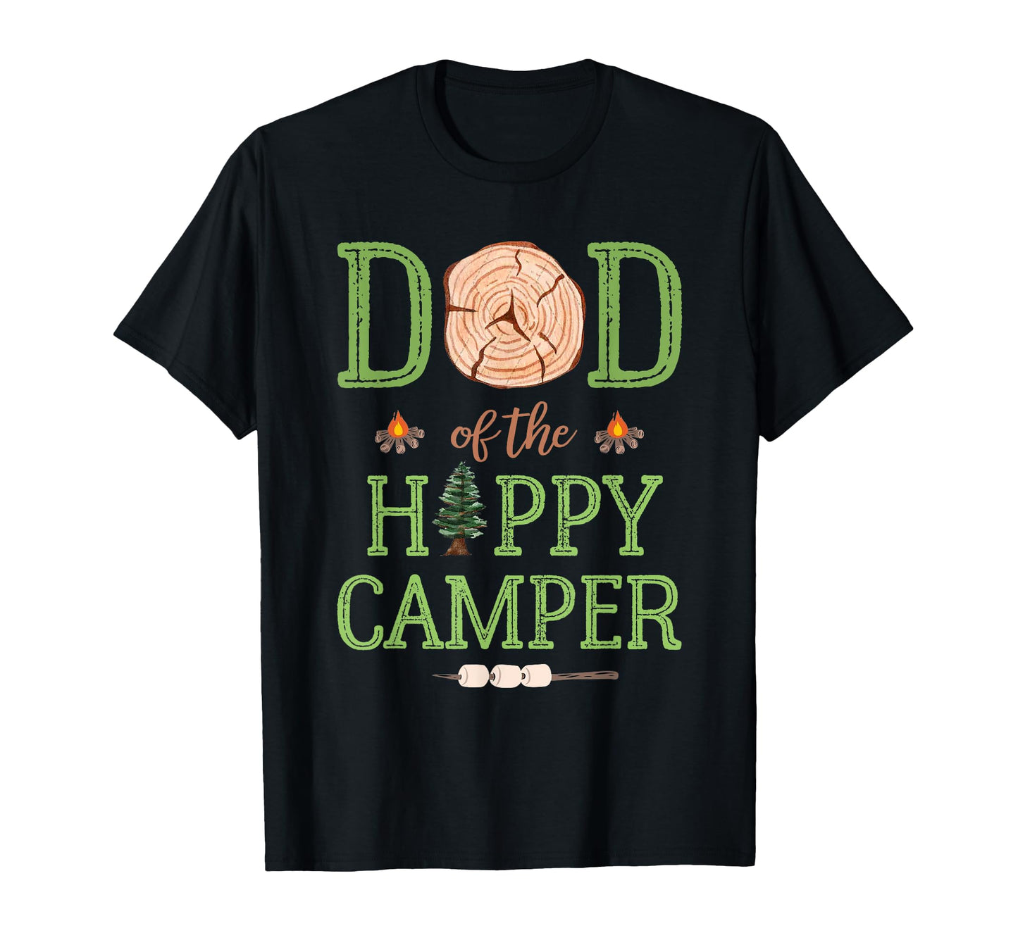 Dad Happy Camper 1St Birthday Camping T-Shirt - Custom Art Print Men Women - T-Shirt, Sweatshirt, Hoodie