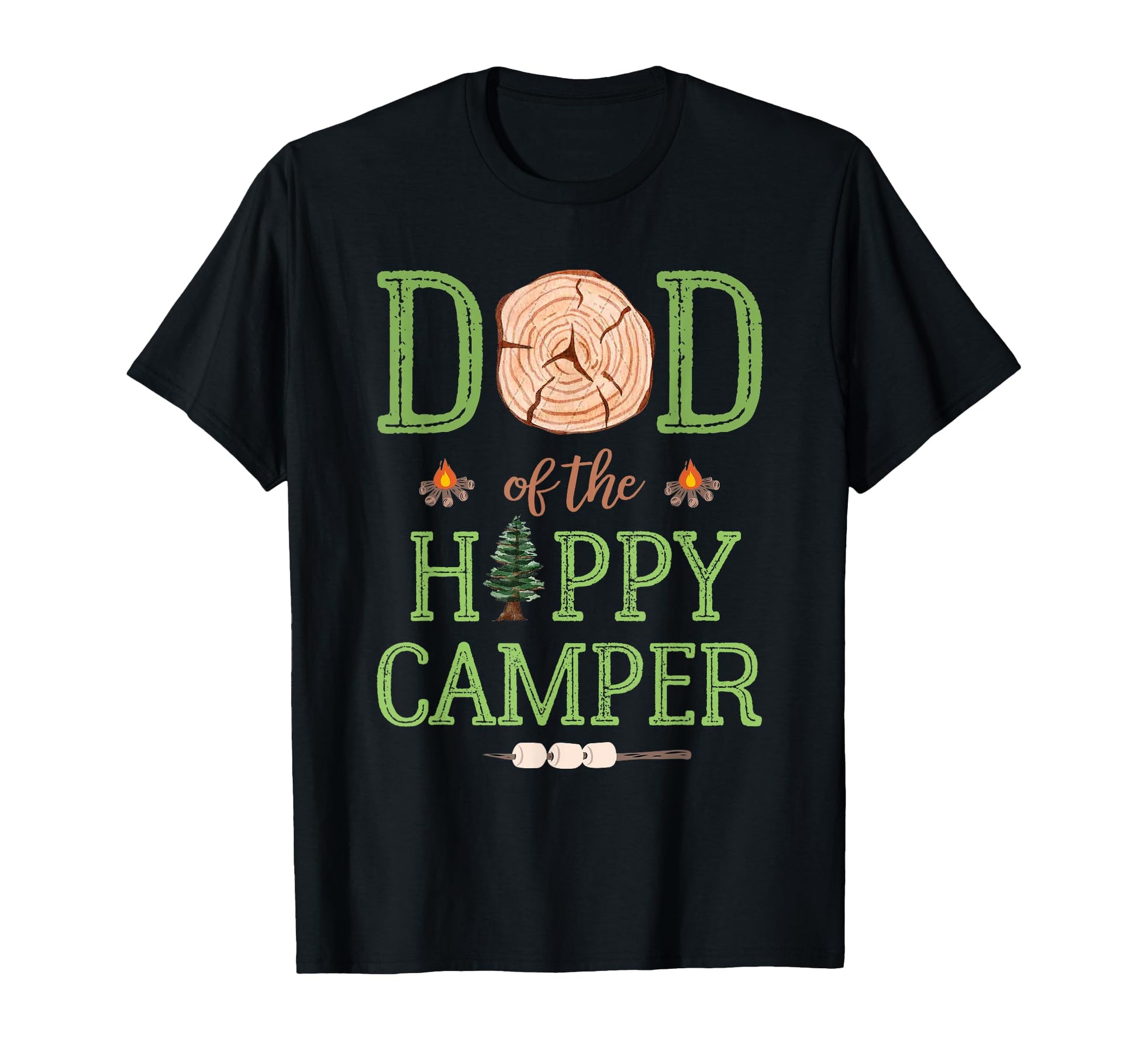 Dad Happy Camper 1St Birthday Camping T-Shirt - Custom Art Print Men Women - T-Shirt, Sweatshirt, Hoodie