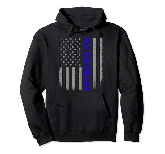 Best Husband Ever American Flag Gifts Hoodie - Trendy Graphic Unisex - T-Shirt, Sweatshirt, Hoodie