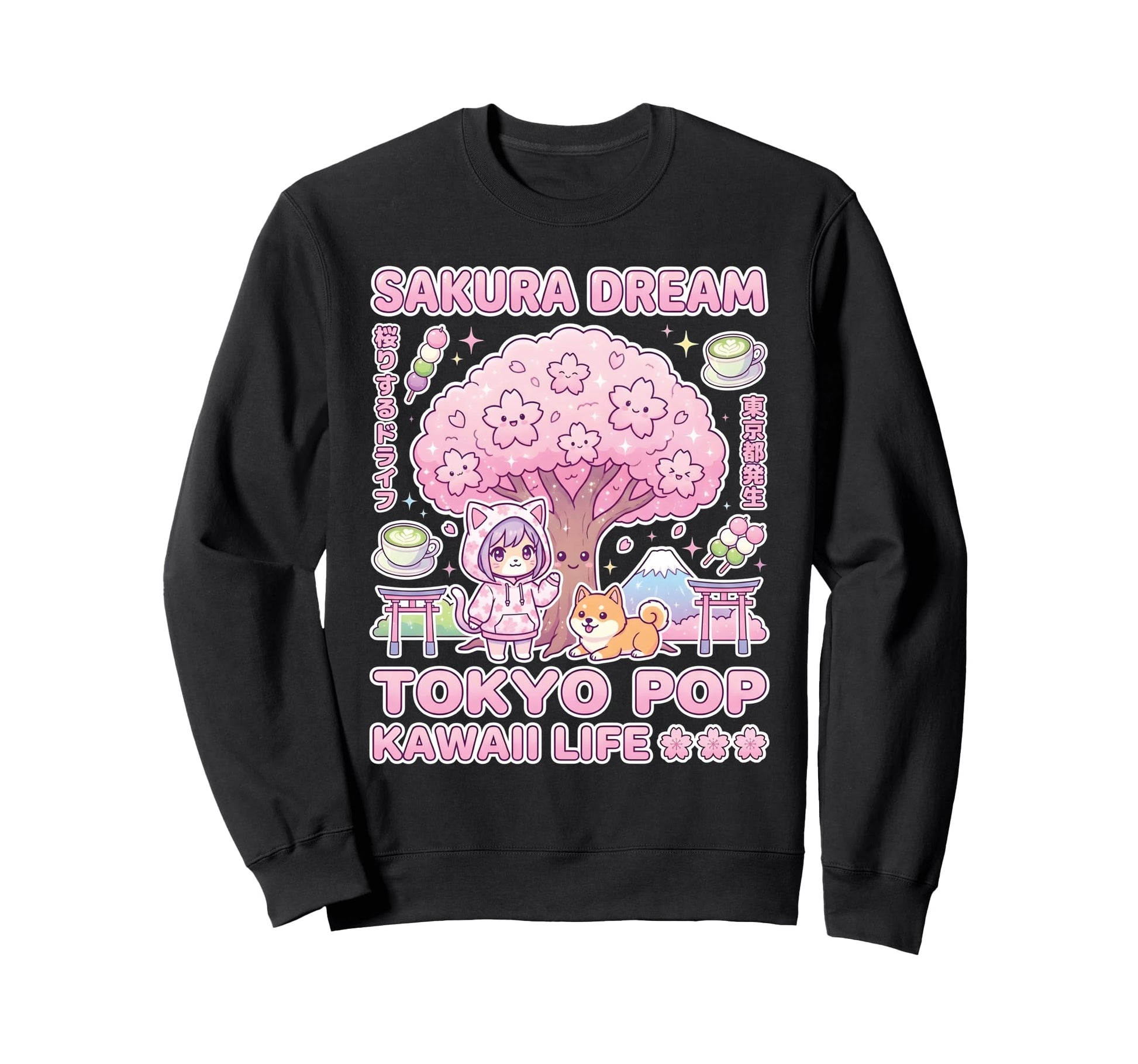 Sakura Tokyo Pop Kawaii Japanese Sweatshirt - Trendy Graphic for Adults - T-Shirt, Sweatshirt, Hoodie
