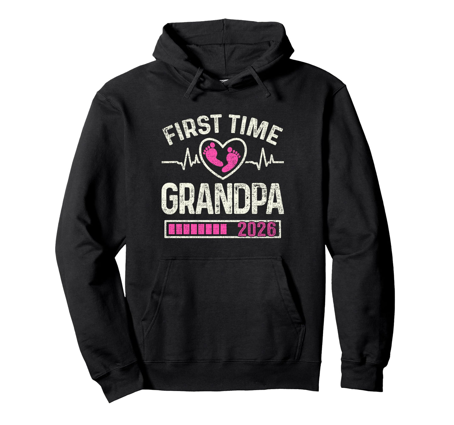 First Time Grandpa 2026 Expecting Hoodie - Aesthetic Graphic for Adults - T-Shirt, Sweatshirt, Hoodie