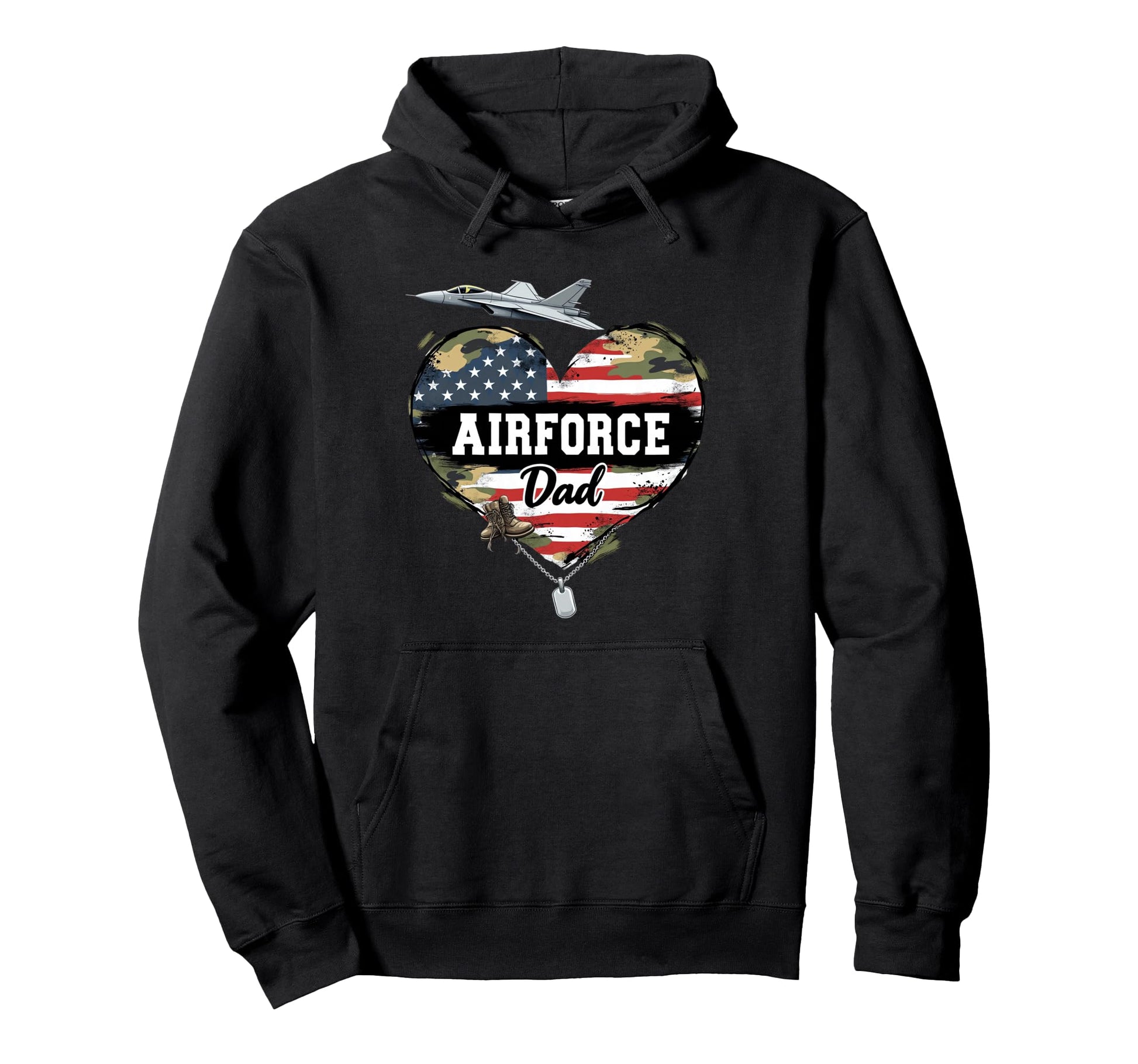 Air Force Dad Patriotic American Flag Hoodie - Streetwear Style Men Women - T-Shirt, Sweatshirt, Hoodie