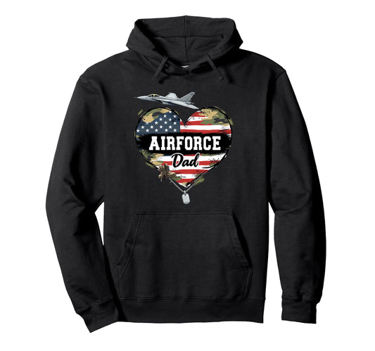 Air Force Dad Patriotic American Flag Hoodie - Streetwear Style Men Women - T-Shirt, Sweatshirt, Hoodie