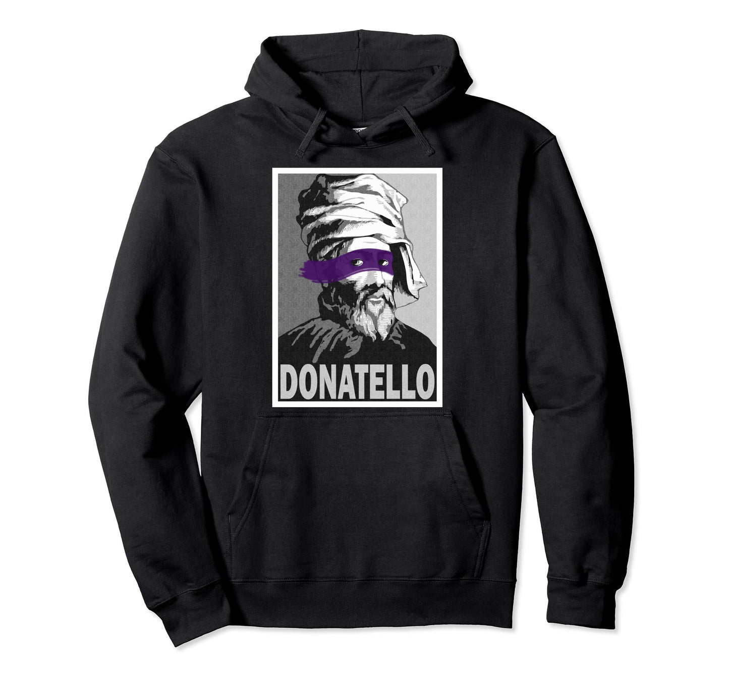 Donatello Renaissance Ninja Pop Art Hoodie - Aesthetic Graphic for Adults - T-Shirt, Sweatshirt, Hoodie