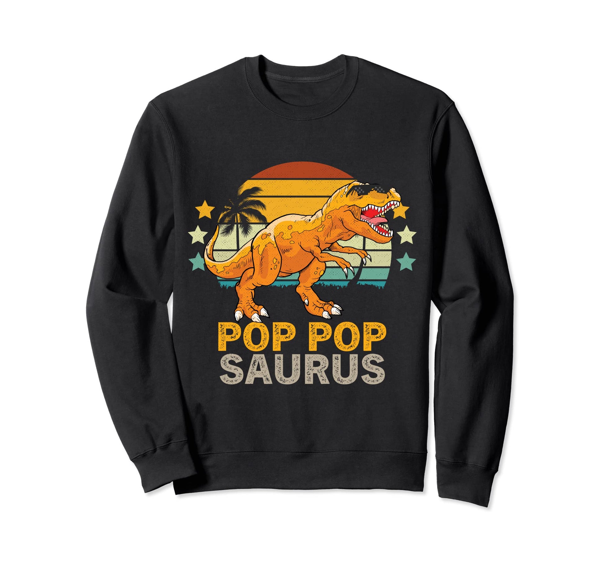 Poppopsaurus T Rex Dinosaur Pop Pop Sweatshirt - Minimalist Print Unisex - T-Shirt, Sweatshirt, Hoodie