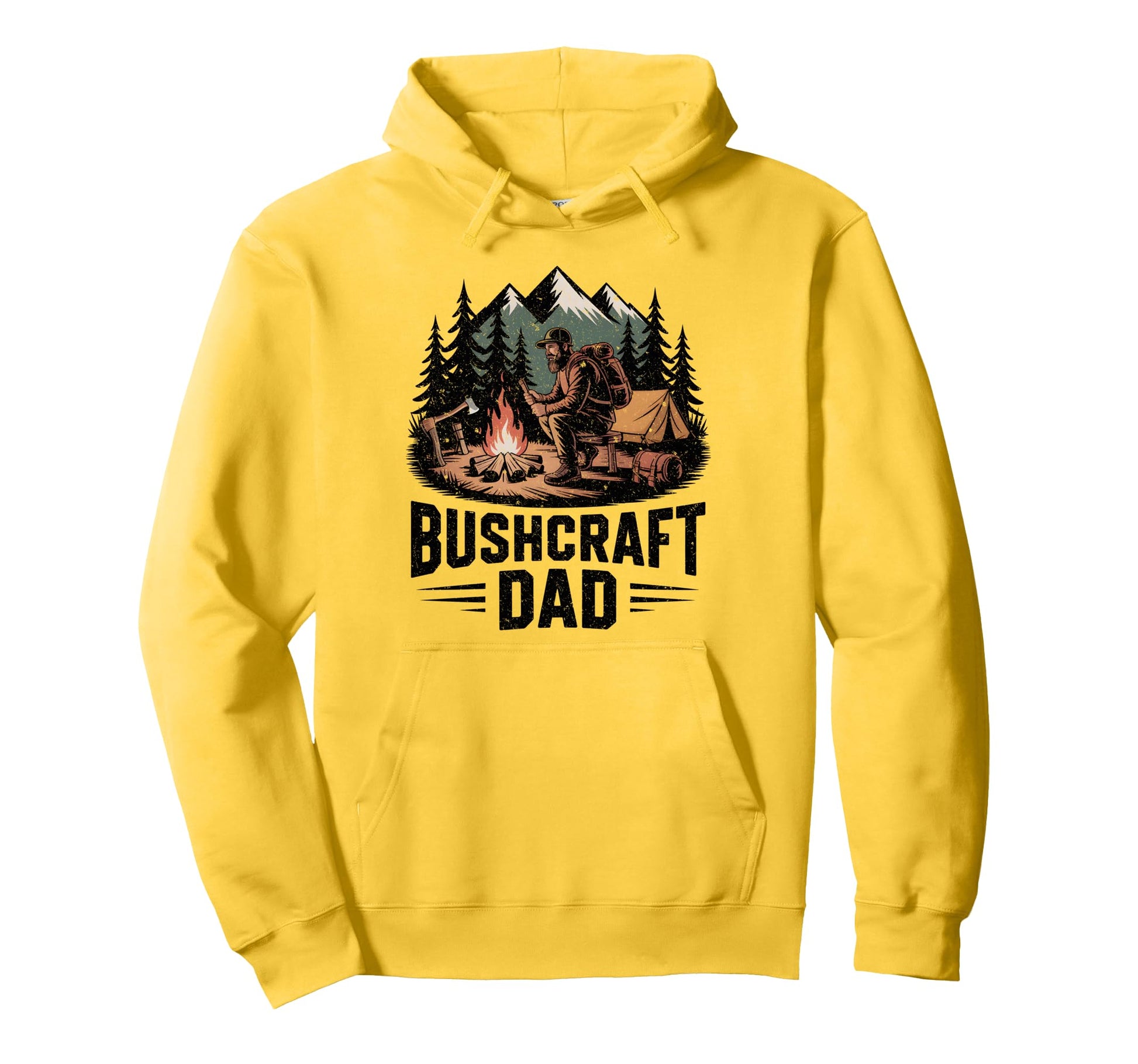 Bushcraft Dad Camping Outdoor Hoodie - Casual Everyday Wear Unisex - T-Shirt, Sweatshirt, Hoodie