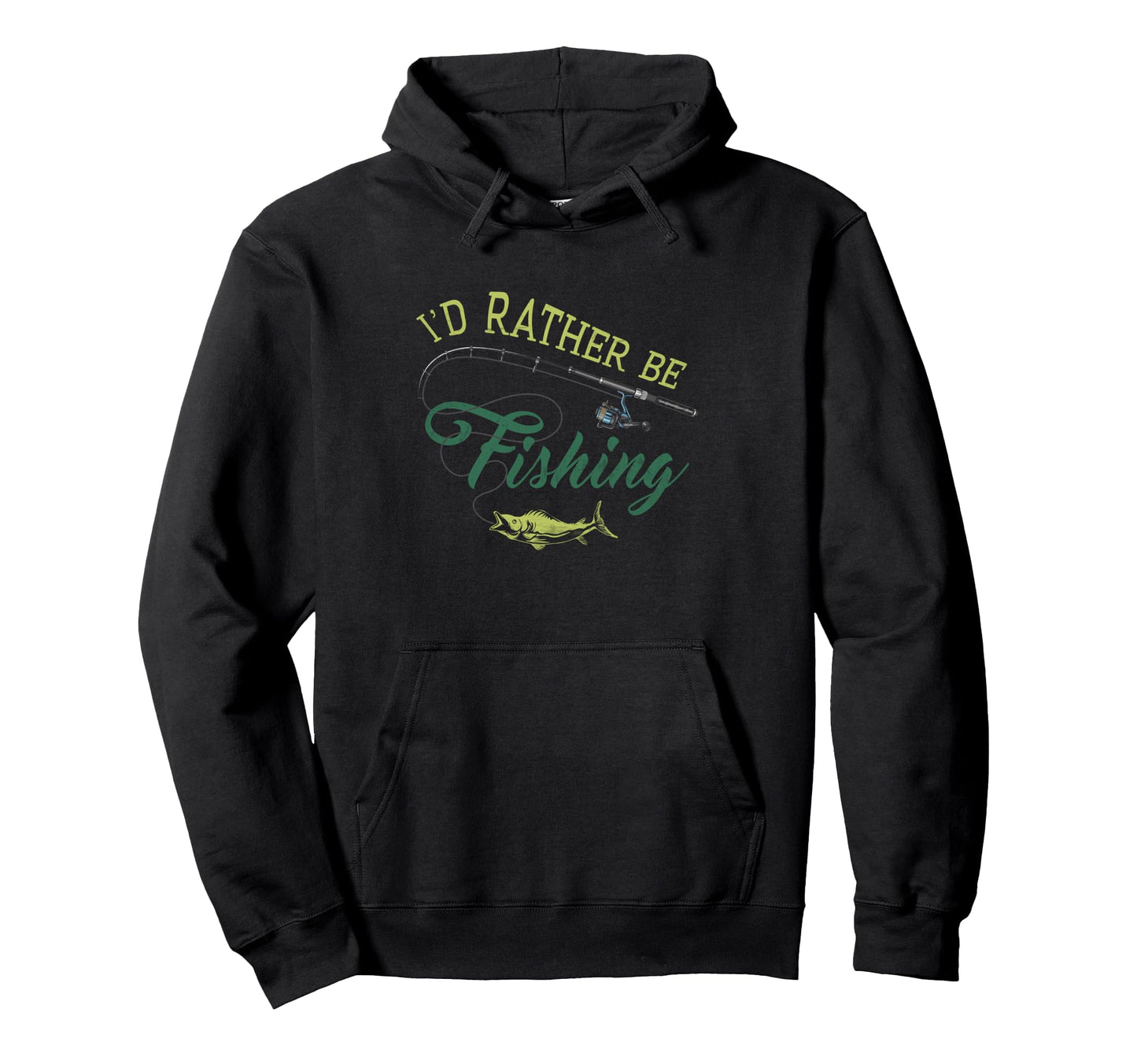 Id Rather Be Fishing Dad Fathers Day Hoodie - Custom Art Print Men Women - T-Shirt, Sweatshirt, Hoodie