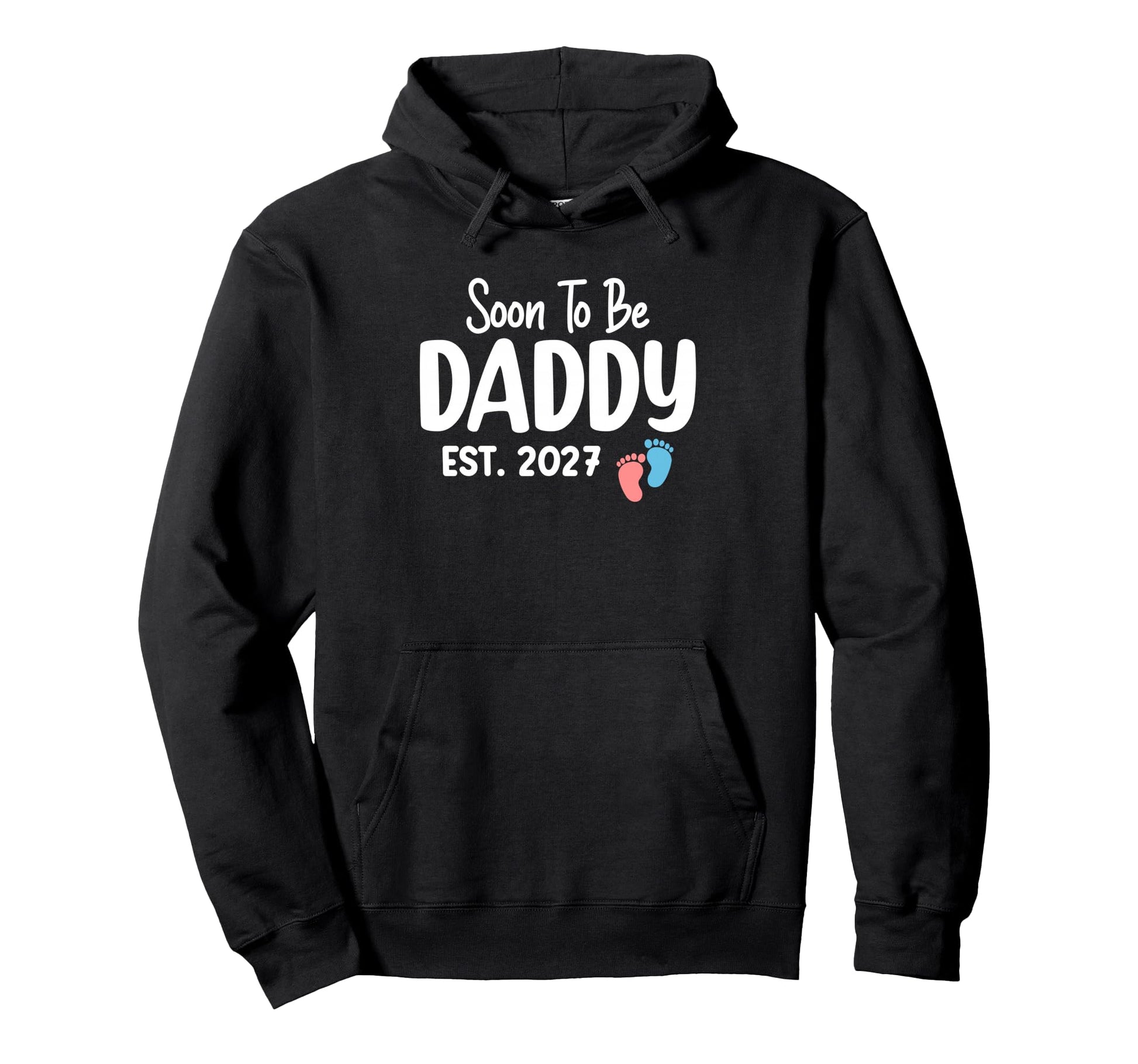 Soon To Be Daddy Est 2027 Funny Pregnancy Hoodie - Graphic Print Men Women - T-Shirt, Sweatshirt, Hoodie