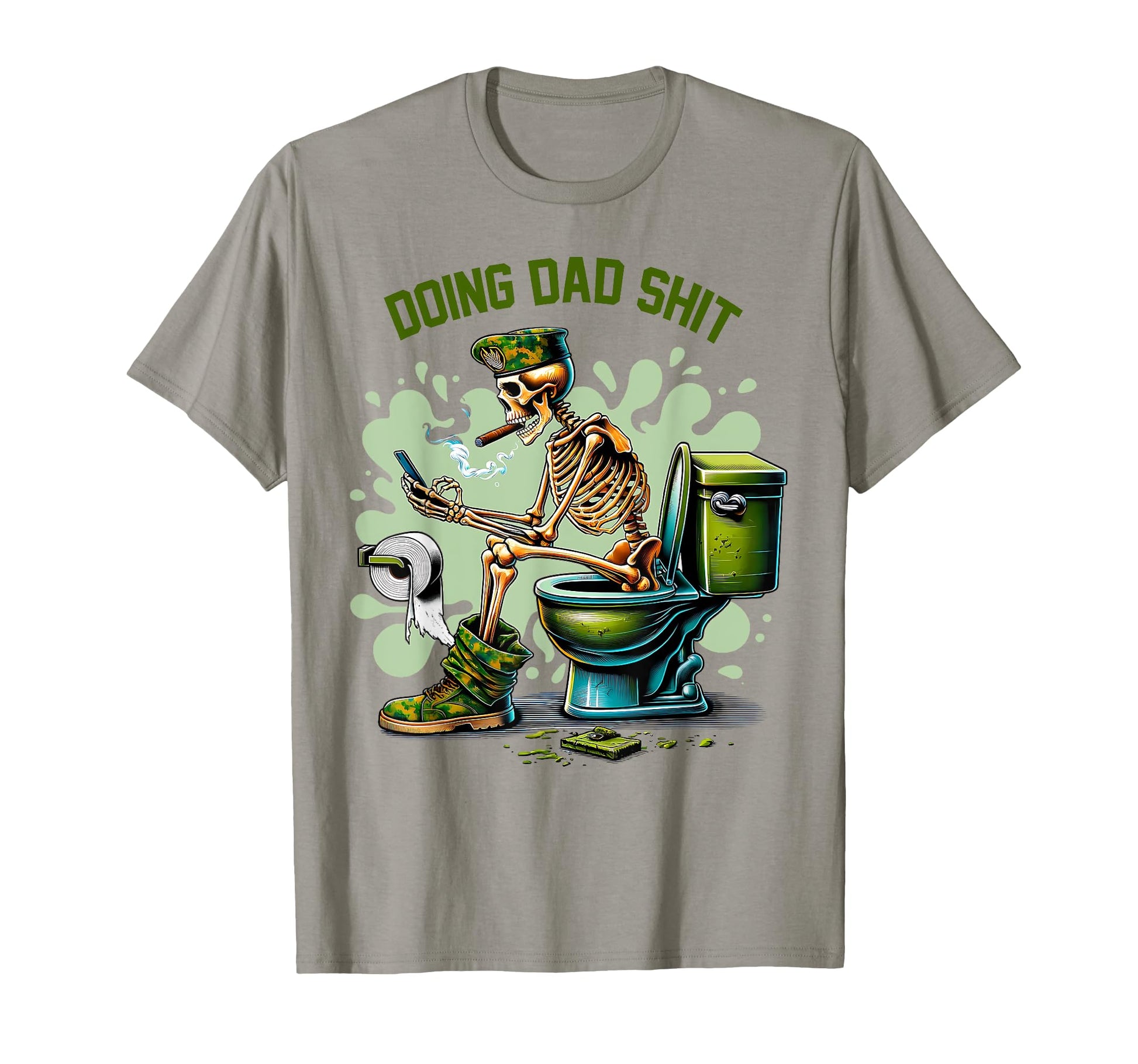 Army Dad Joke Skeleton Dad Funny T-Shirt - Minimalist Print for Adults - T-Shirt, Sweatshirt, Hoodie