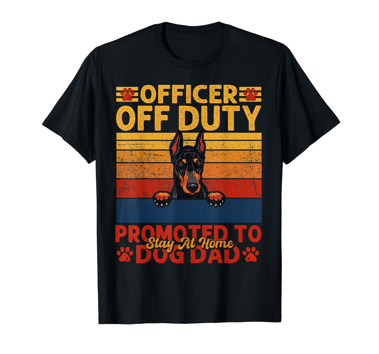 Officer Off Duty Dog Dad Cop Police T-Shirt - Unique Graphic Men Women - T-Shirt, Sweatshirt, Hoodie