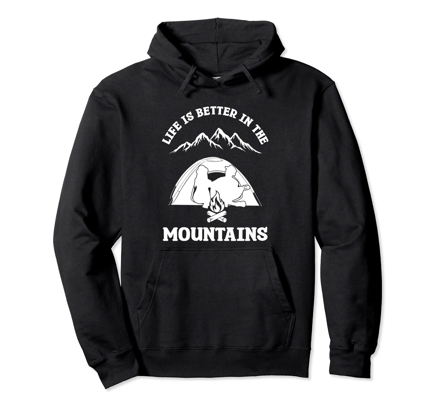 Camping Mountains Wildlife Nature Hoodie - Aesthetic Graphic Unisex - T-Shirt, Sweatshirt, Hoodie