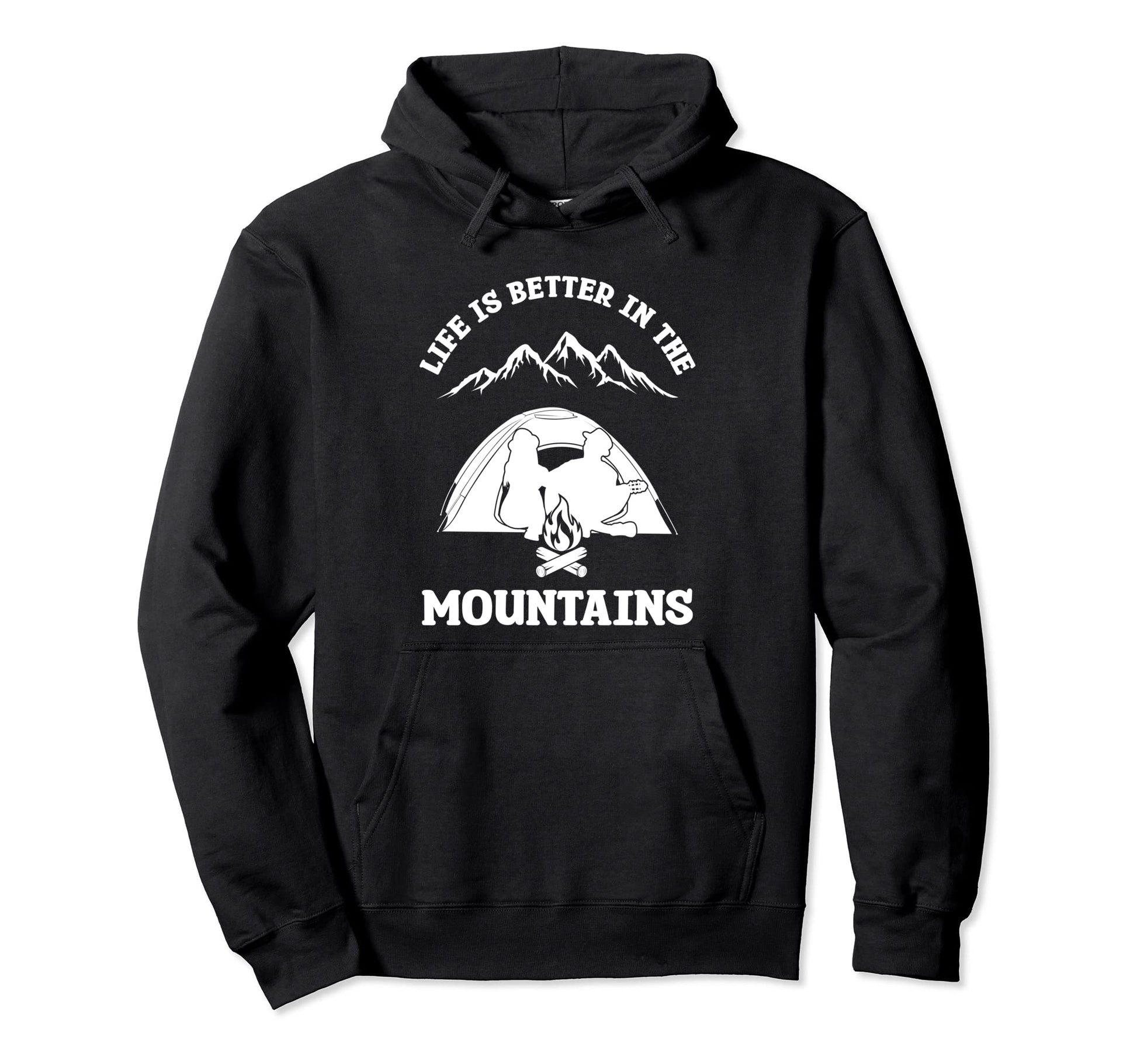 Camping Mountains Wildlife Nature Hoodie - Aesthetic Graphic Unisex - T-Shirt, Sweatshirt, Hoodie