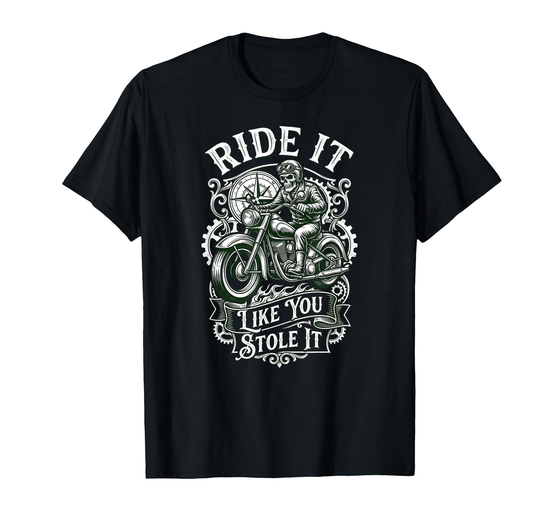 Biker Ride Like You Stole Skull T-Shirt - Minimalist Print Men Women - T-Shirt, Sweatshirt, Hoodie