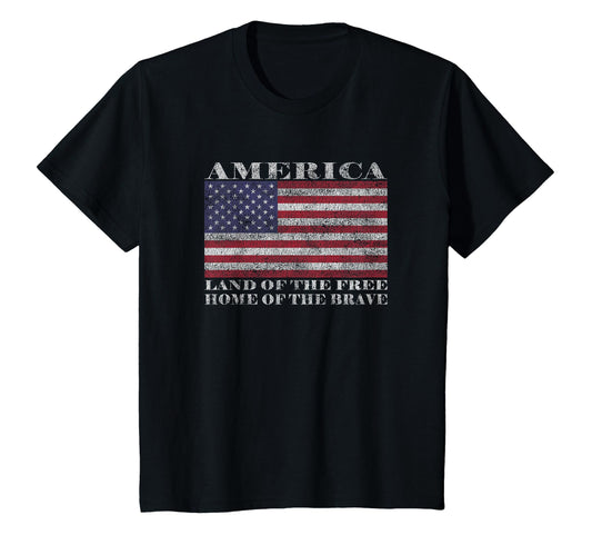 America Land Free Home Brave T-Shirt - Streetwear Style Unisex - T-Shirt, Sweatshirt, Hoodie