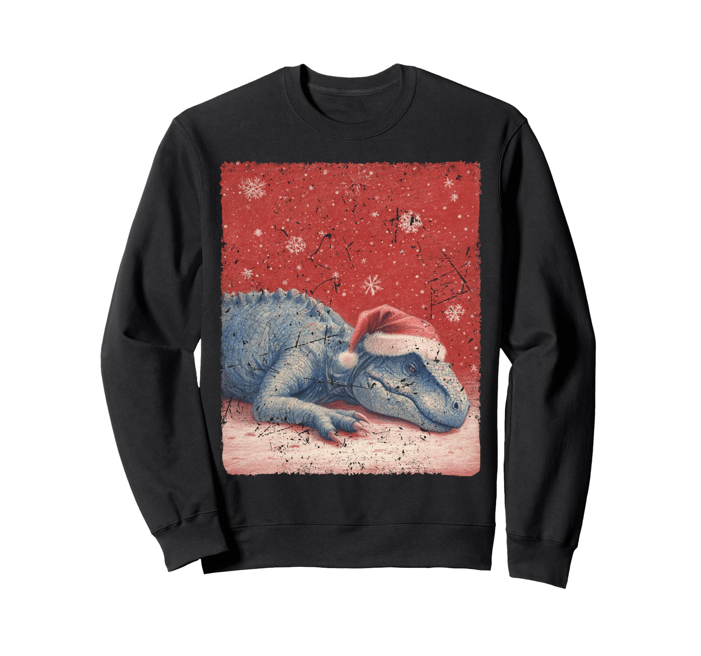 Pop Art Dinosaur Winter Designer Sweatshirt - Custom Art Print Men Women - T-Shirt, Sweatshirt, Hoodie