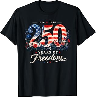 250 Years of Freedom 1776 Patriotic Floral Women 4th of July T-Shirt Unisex T-shirt, Sweatshirt, Hoodie, Long Sleeve Tee - T-Shirt, Sweatshirt, Hoodie