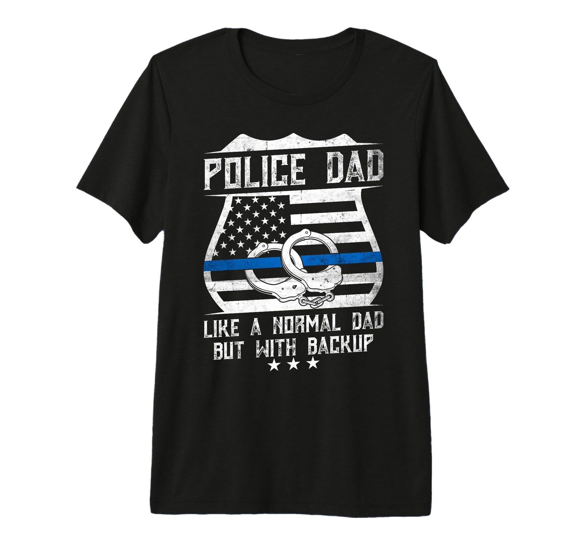 Police Dad Like Normal Dad But T-Shirt - Aesthetic Graphic for Adults - T-Shirt, Sweatshirt, Hoodie