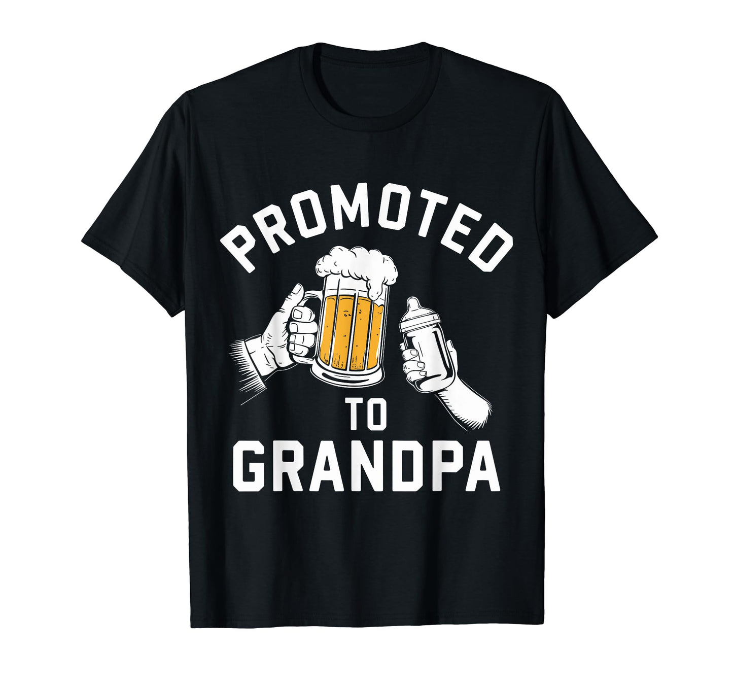 Promoted To Grandpa Grandparents T-Shirt - Custom Art Print Unisex - T-Shirt, Sweatshirt, Hoodie