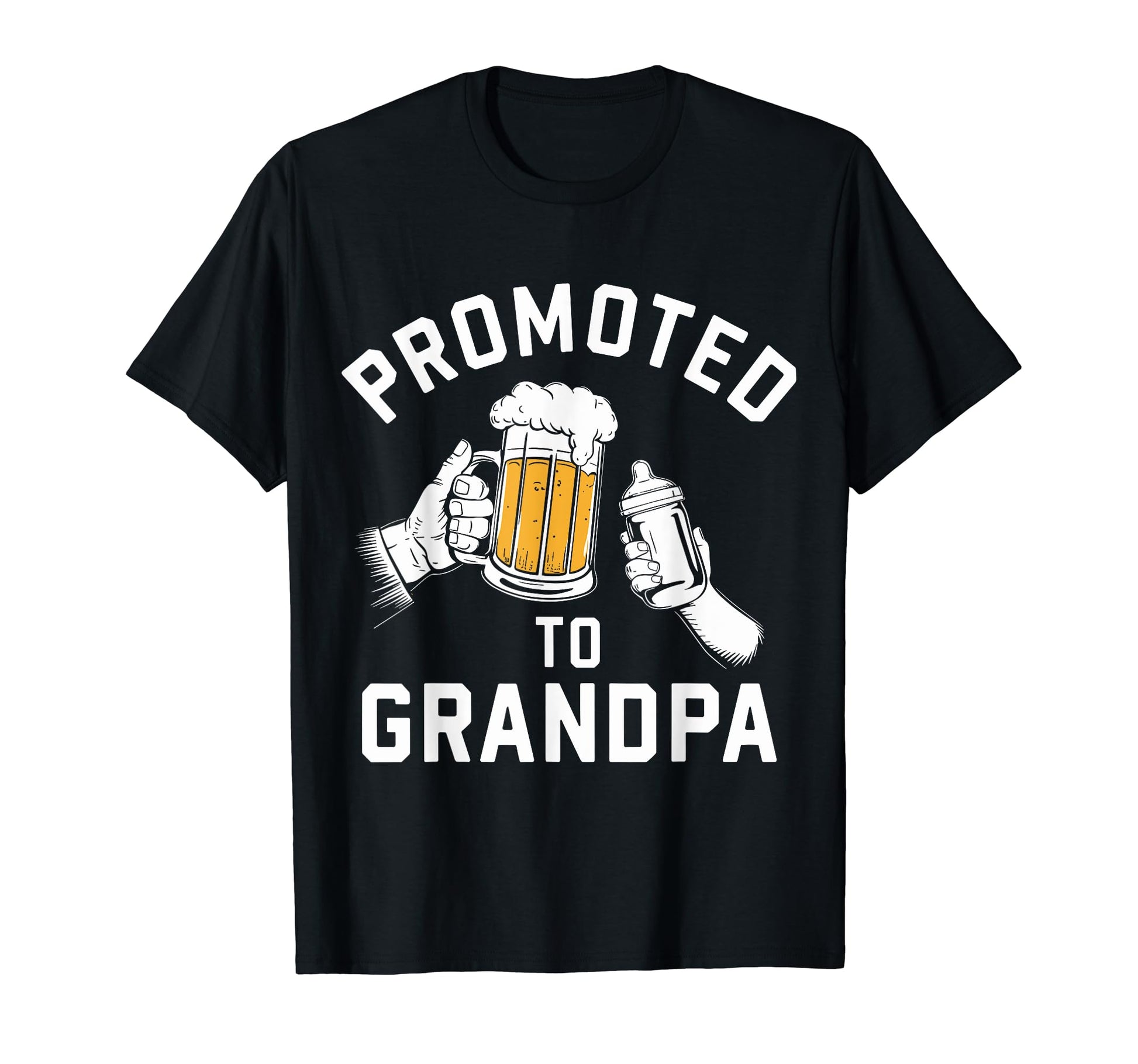 Promoted To Grandpa Grandparents T-Shirt - Custom Art Print Unisex - T-Shirt, Sweatshirt, Hoodie