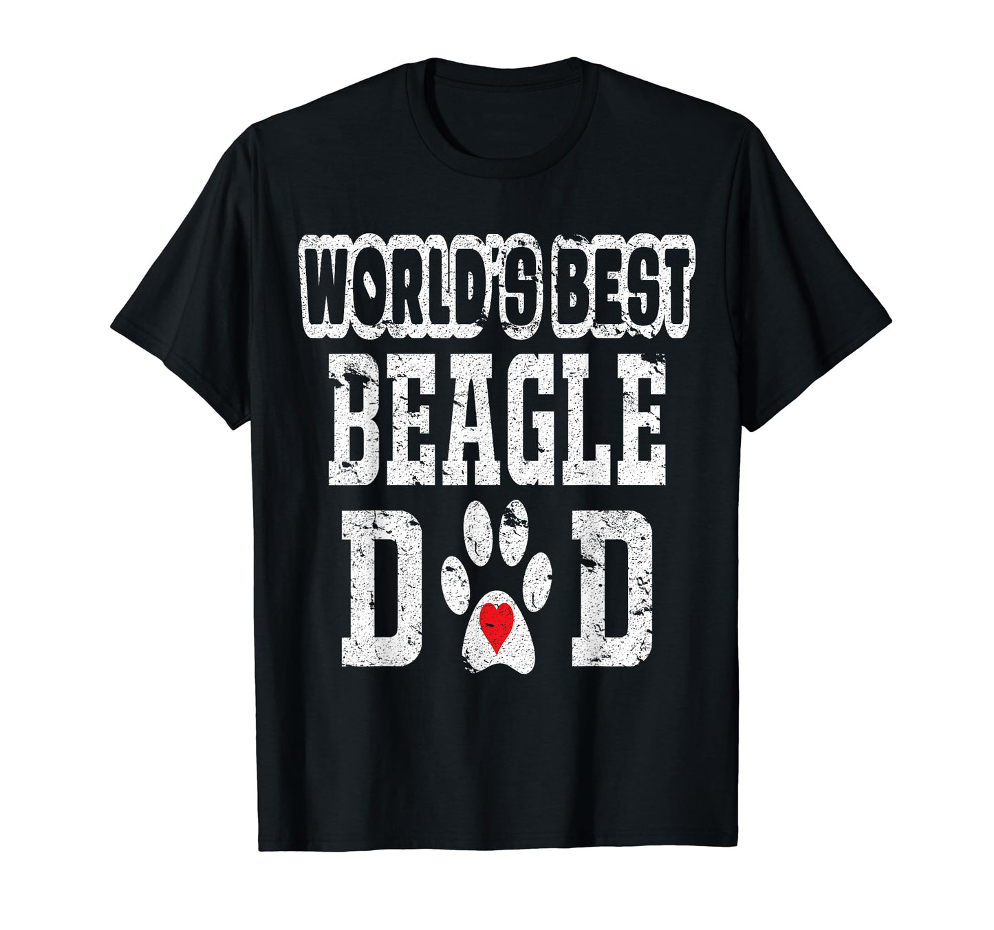 Worlds Best Beagle Dad Dog Lover T-Shirt - Graphic Print Men Women - T-Shirt, Sweatshirt, Hoodie