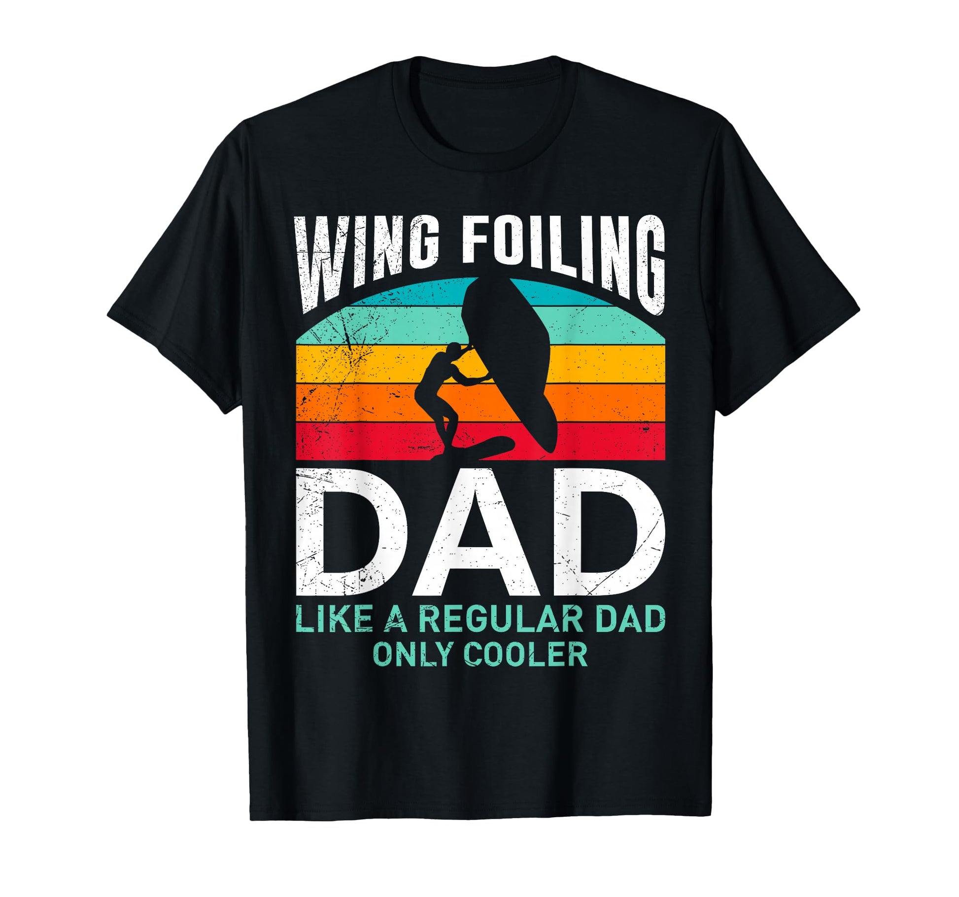 Wing Foiling Dad Like Normal But Cooler T-Shirt - Minimalist Print Unisex - T-Shirt, Sweatshirt, Hoodie