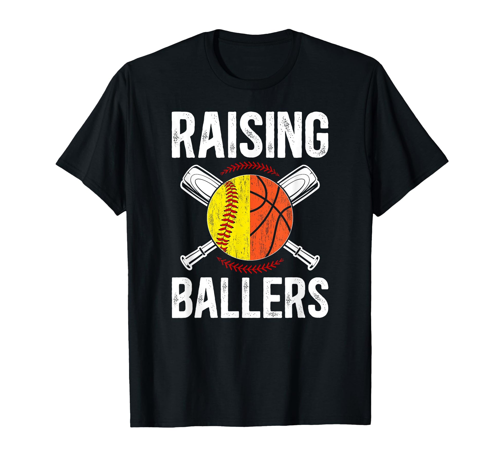 Raising Ballers Basketball Softball T-Shirt - Custom Art Print Men Women - T-Shirt, Sweatshirt, Hoodie