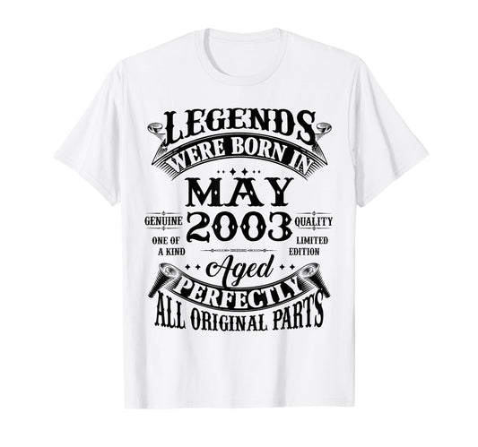 23Rd Birthday Gift Legend Born May T-Shirt - Custom Art Print for Adults - T-Shirt, Sweatshirt, Hoodie
