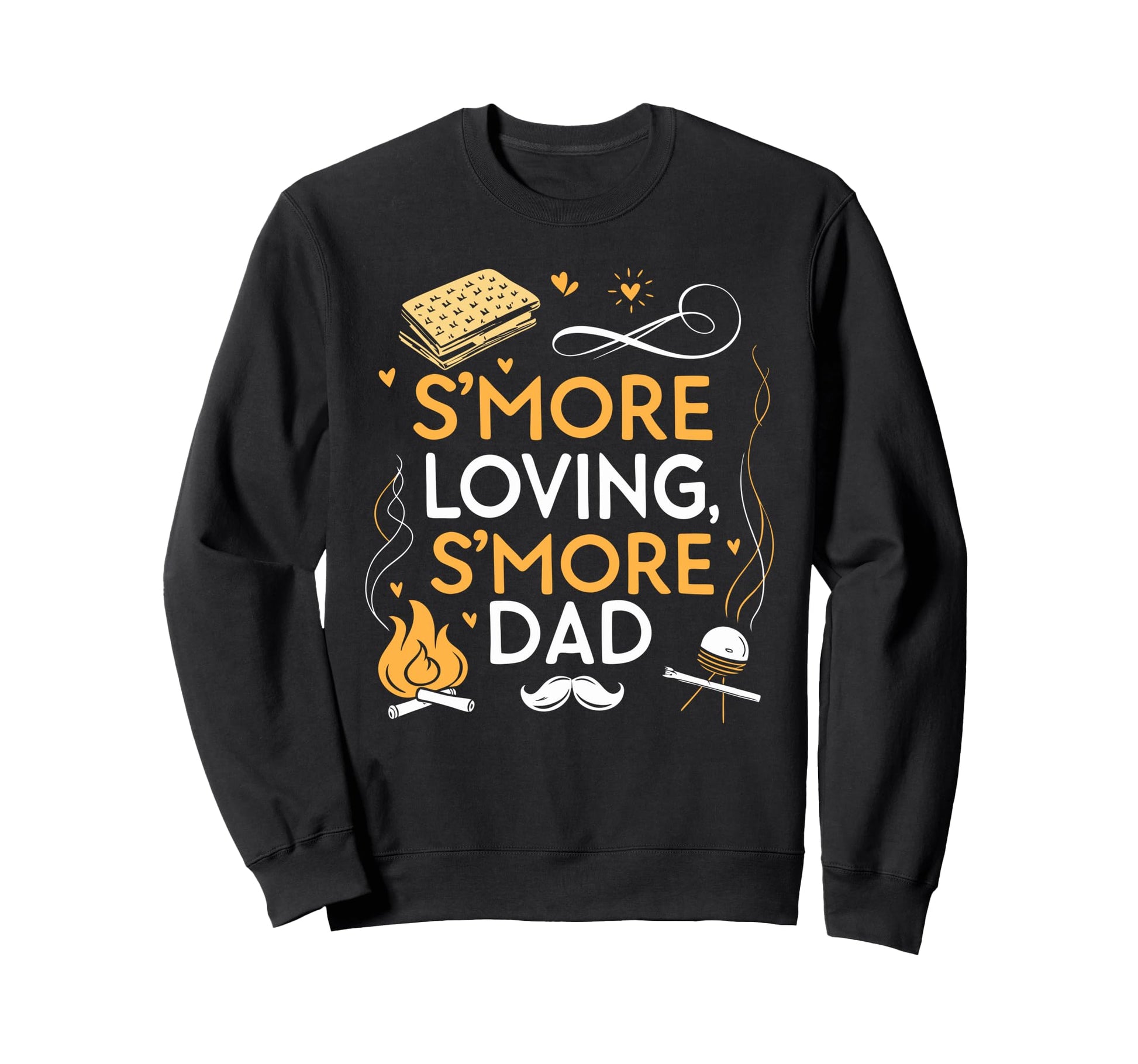 Camping Dad Smore Loving Fathers Day Sweatshirt - Graphic Print Unisex - T-Shirt, Sweatshirt, Hoodie