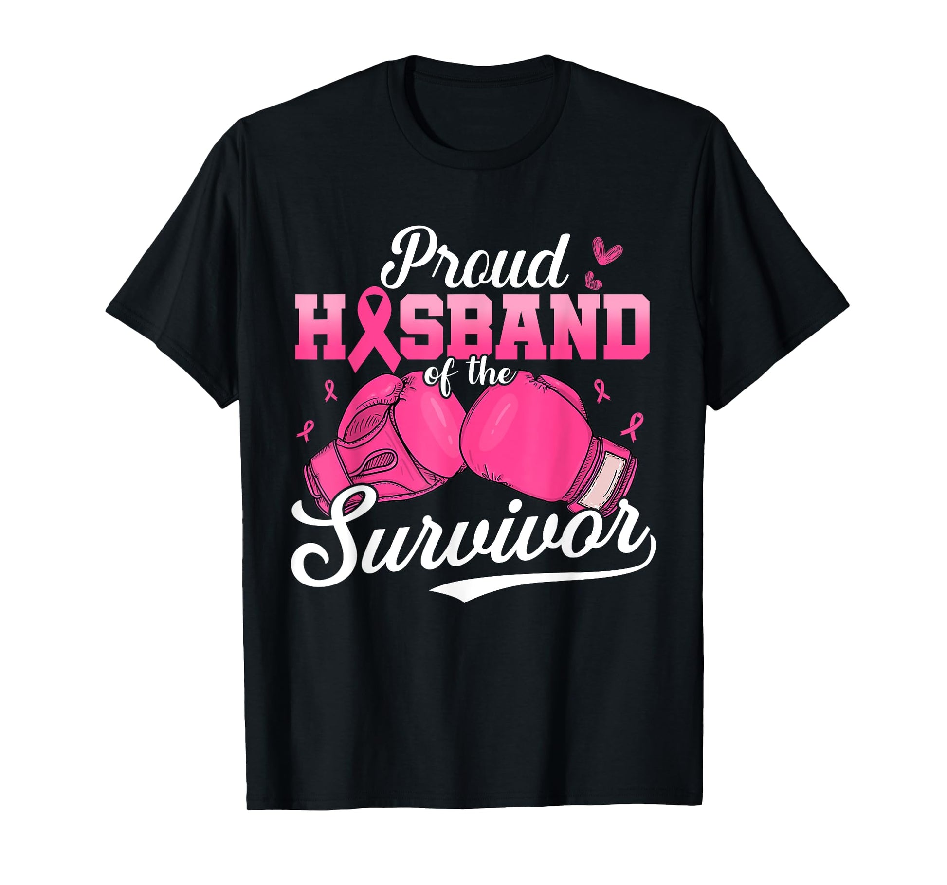 Proud Husband Survivor Wife Breast T-Shirt - Custom Art Print Unisex - T-Shirt, Sweatshirt, Hoodie