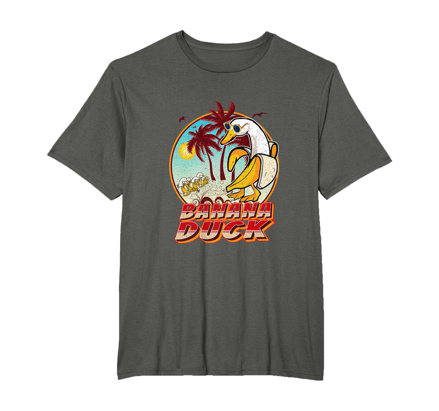 Banana Duck Summer Beach T-Shirt - Custom Art Print Unisex - T-Shirt, Sweatshirt, Hoodie