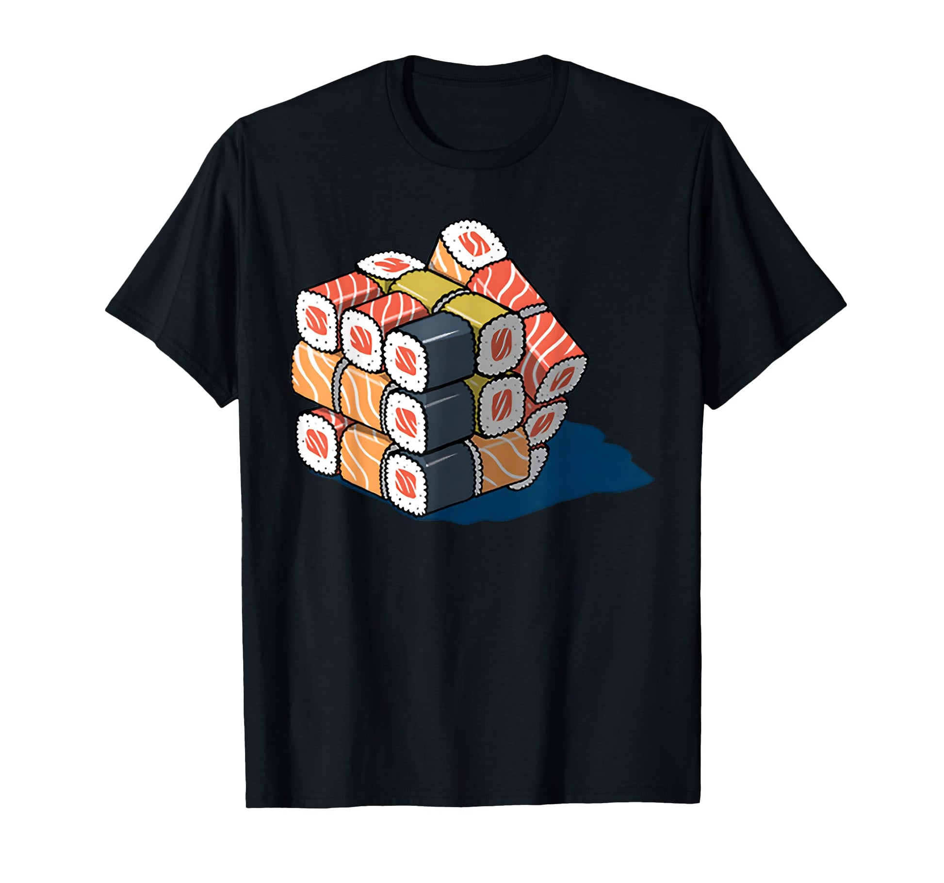 Funny Sushi Cube Rubik T-Shirt - Fun Novelty Design Unisex - T-Shirt, Sweatshirt, Hoodie