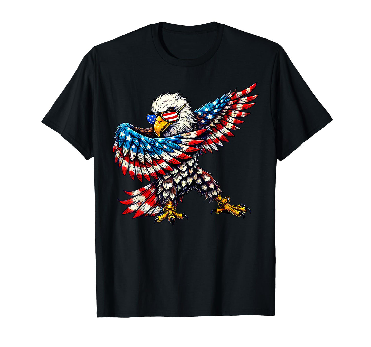 American Flag Bald Eagle Patriotic T-Shirt - Minimalist Print Men Women - T-Shirt, Sweatshirt, Hoodie