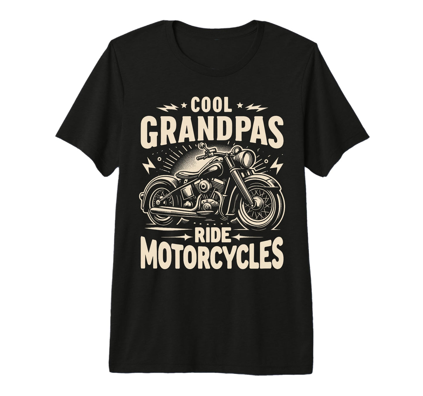 Mens Grandpas Ride Motorcycles Fathers T-Shirt - Fun Novelty Design Unisex - T-Shirt, Sweatshirt, Hoodie