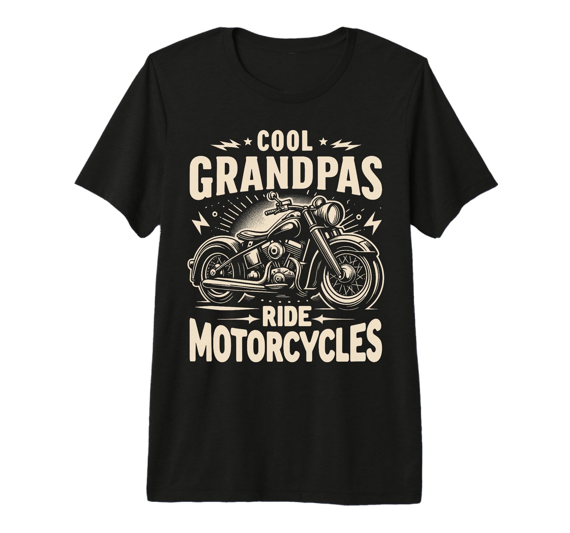 Mens Grandpas Ride Motorcycles Fathers T-Shirt - Fun Novelty Design Unisex - T-Shirt, Sweatshirt, Hoodie