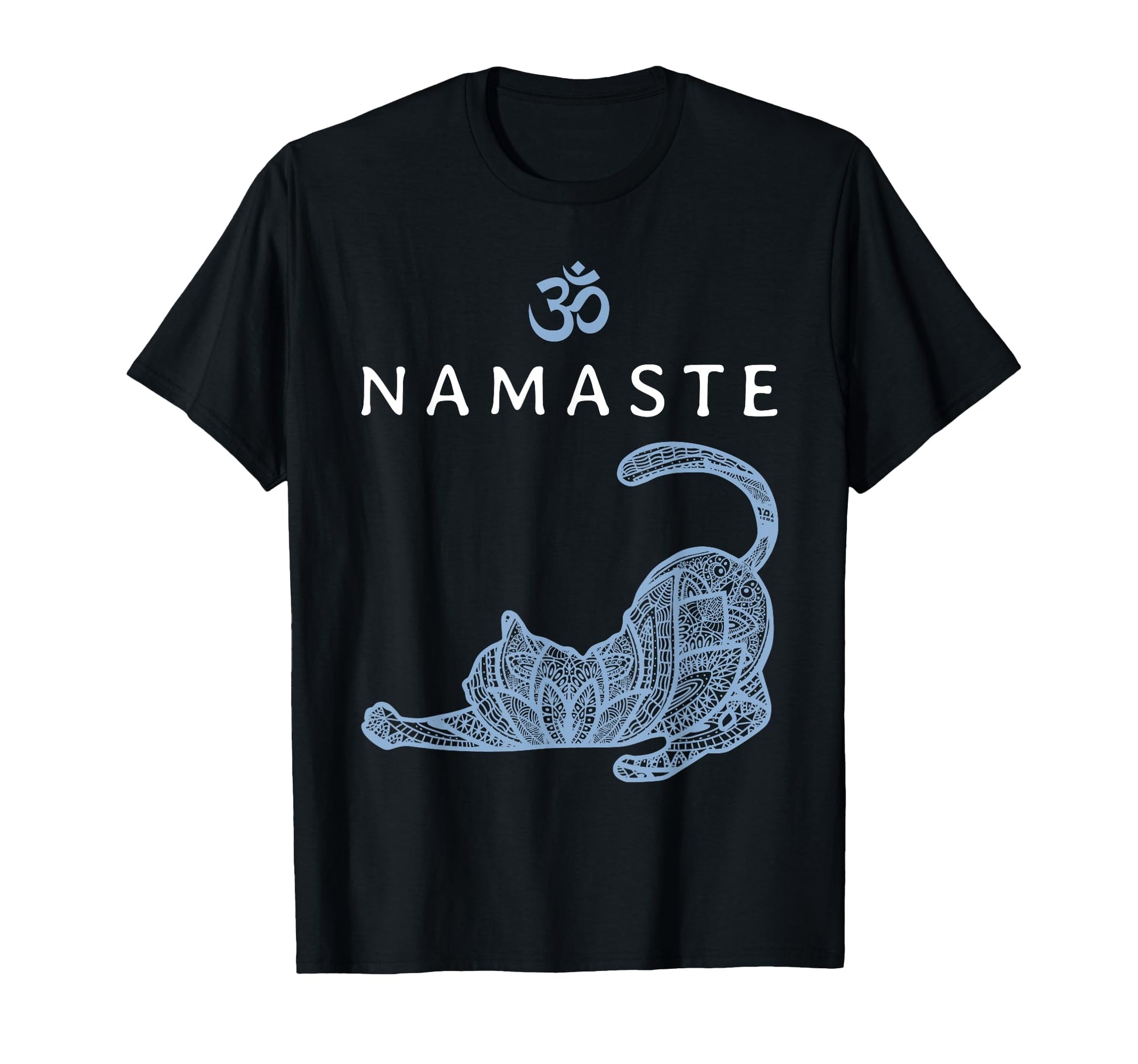 Namaste Cat Yoga Pose Om Symbol Yoga Gift T-Shirt - Graphic Print Unisex - T-Shirt, Sweatshirt, Hoodie