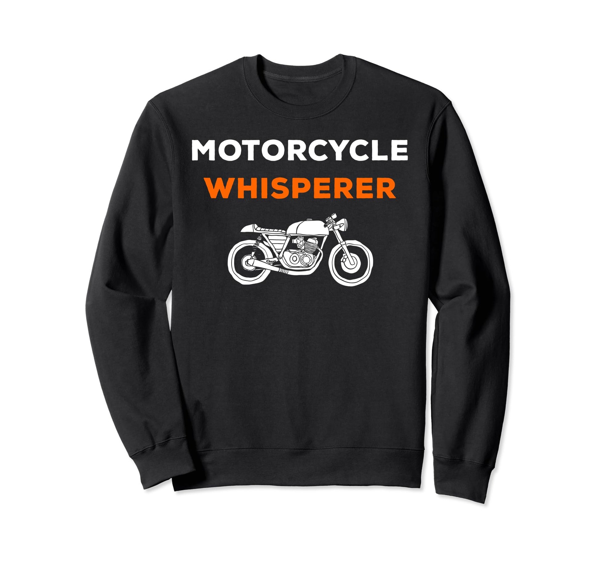 Motorcycle Whisperer Orange Pop Sweatshirt - Aesthetic Graphic for Adults - T-Shirt, Sweatshirt, Hoodie