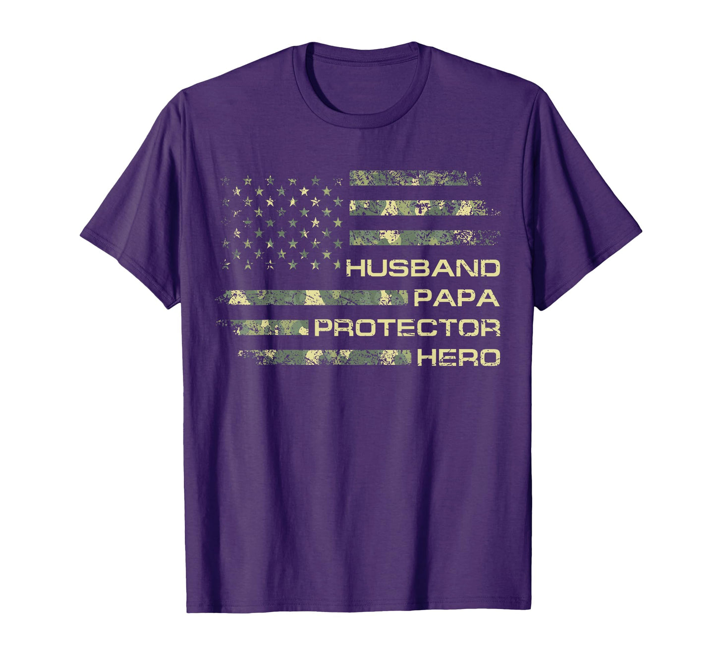 Husband Papa Protector Hero Great Usa T-Shirt - Novelty Apparel Unisex - T-Shirt, Sweatshirt, Hoodie
