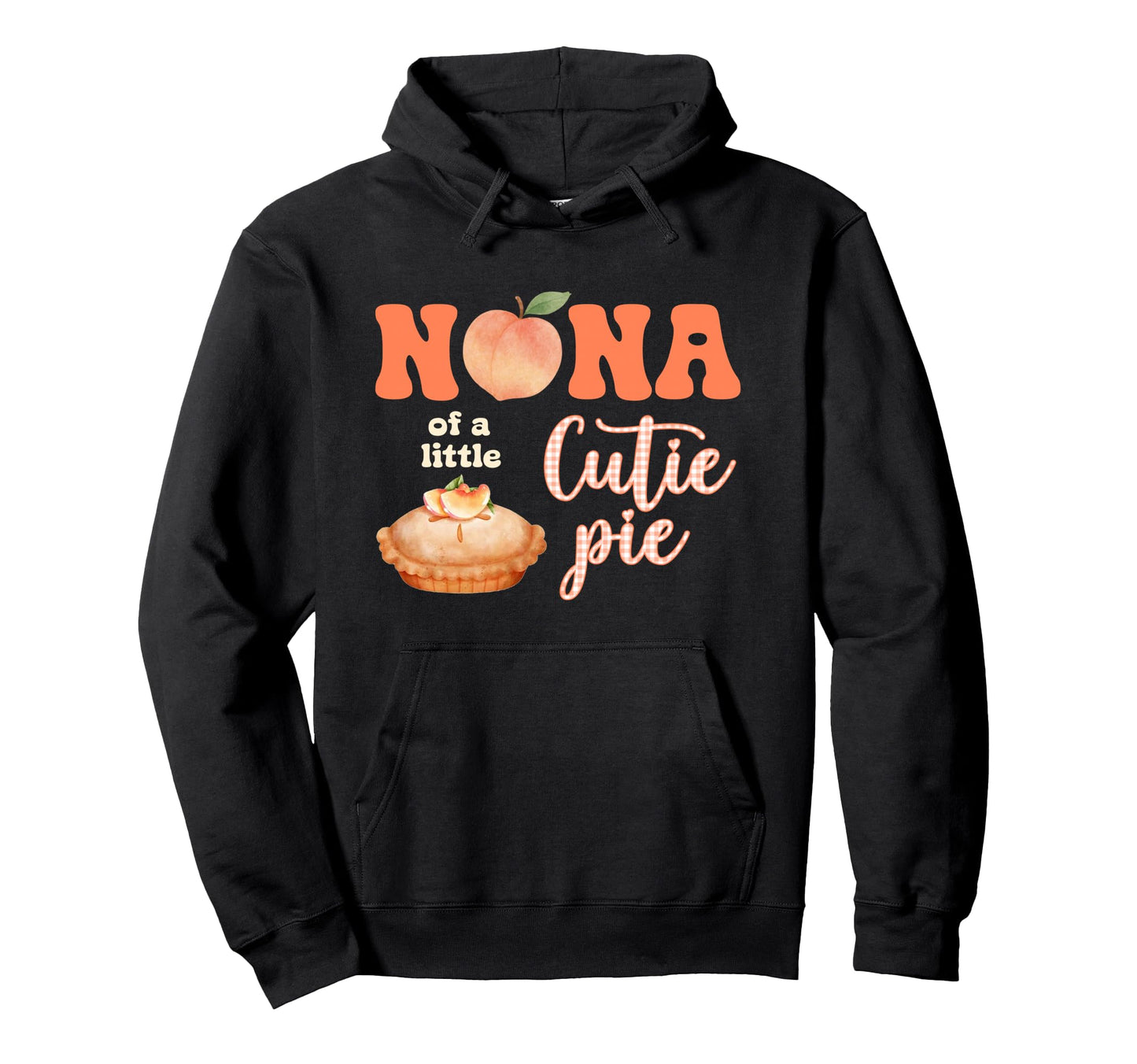 Nana Little Cutie Peach Pie Bow Birthday Hoodie - Custom Art Print Unisex - T-Shirt, Sweatshirt, Hoodie